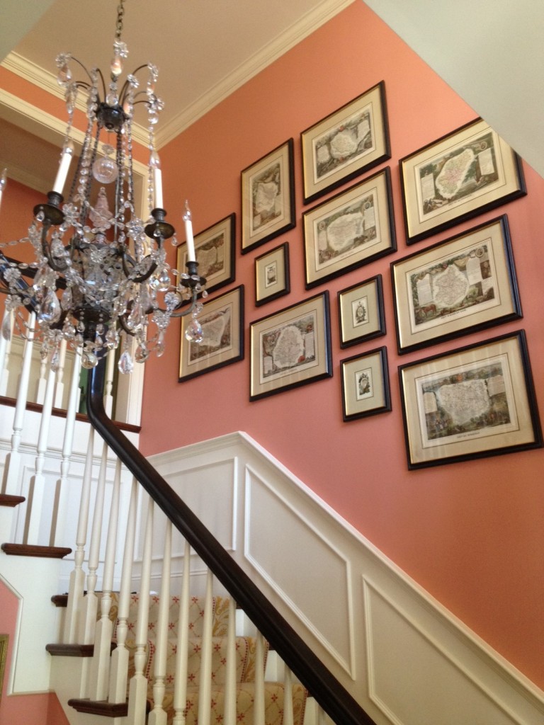 A lot of planning was done before hanging this art in a Bedford, NY home