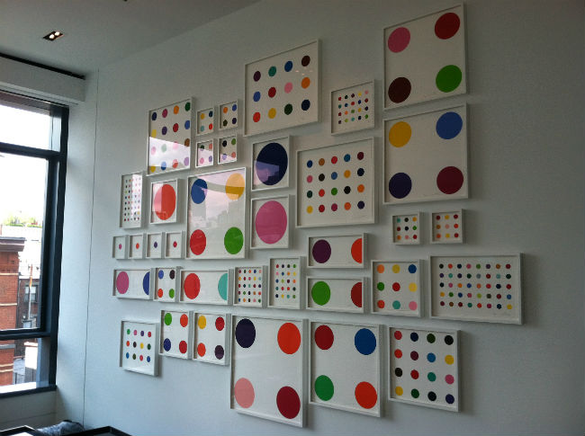 damien hirst contemporary gallery wall