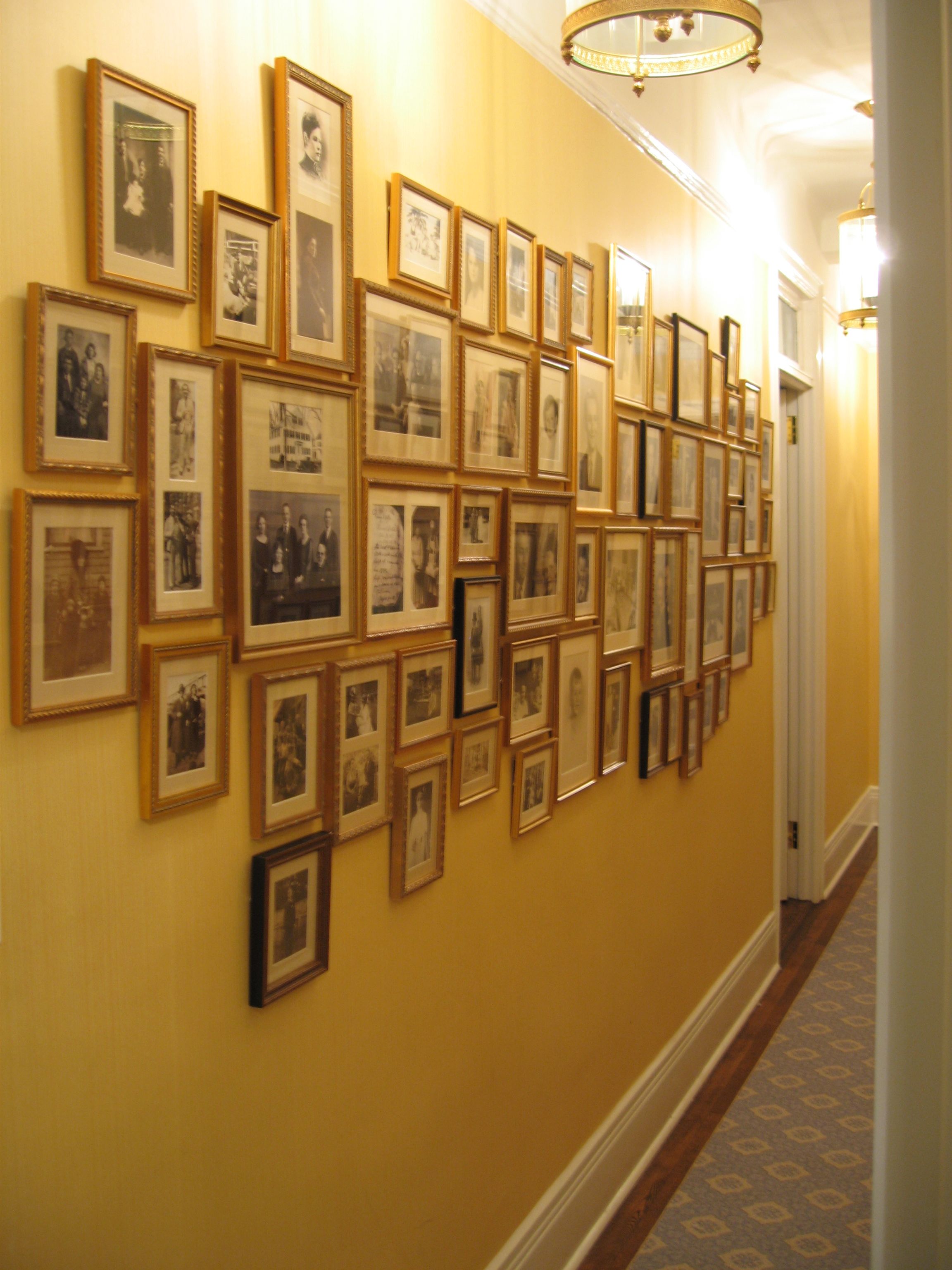 wall decor ideas for hallways - family photo wall 2
