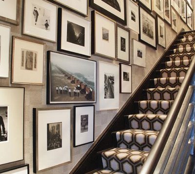 Staircase gallery wall