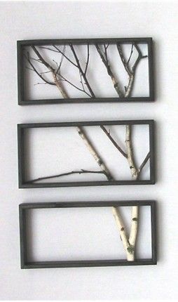 framed branch wall art