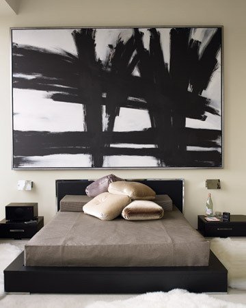 3-art above bed - apartmenttherapy