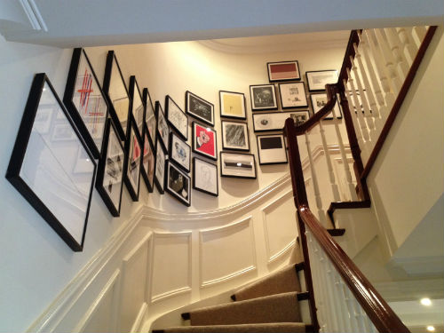 bold wall statement up stairs