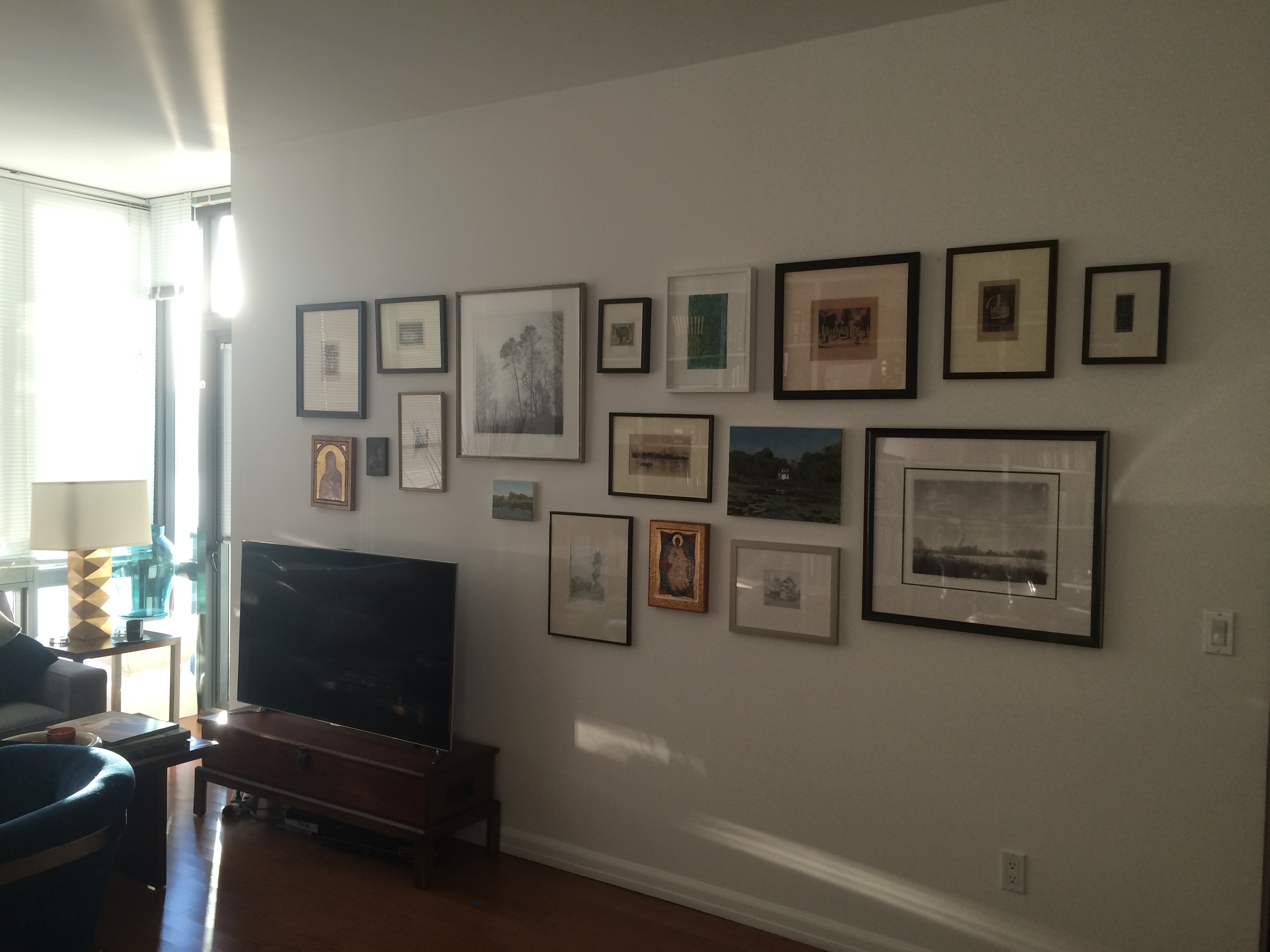 gallery wall on a white wall