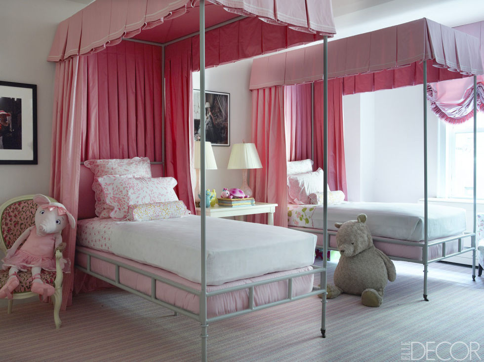 pink girls room - elle decor