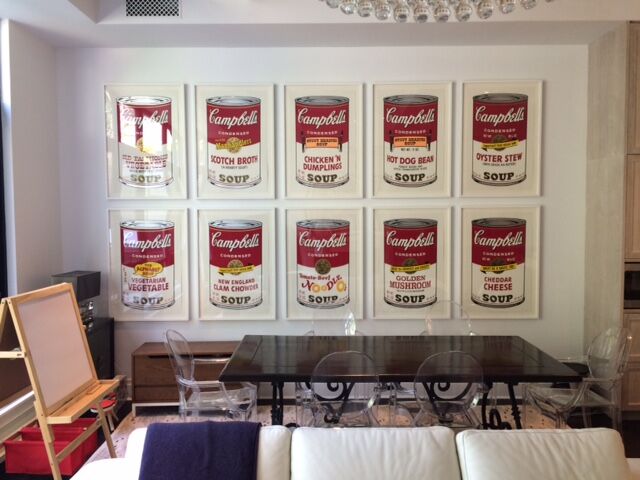 ILEvel art hanging - campbells soup