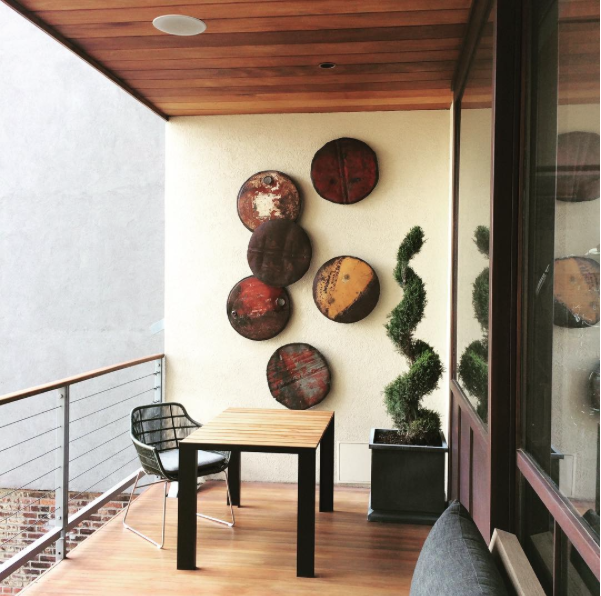 art in an outdoor space- new york city balcony