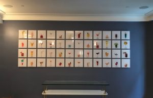 Hamptons art hanging company installs a home bar