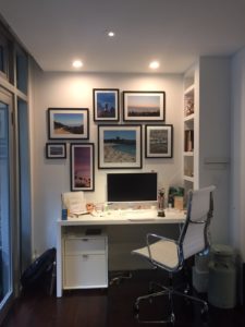 home office art installation