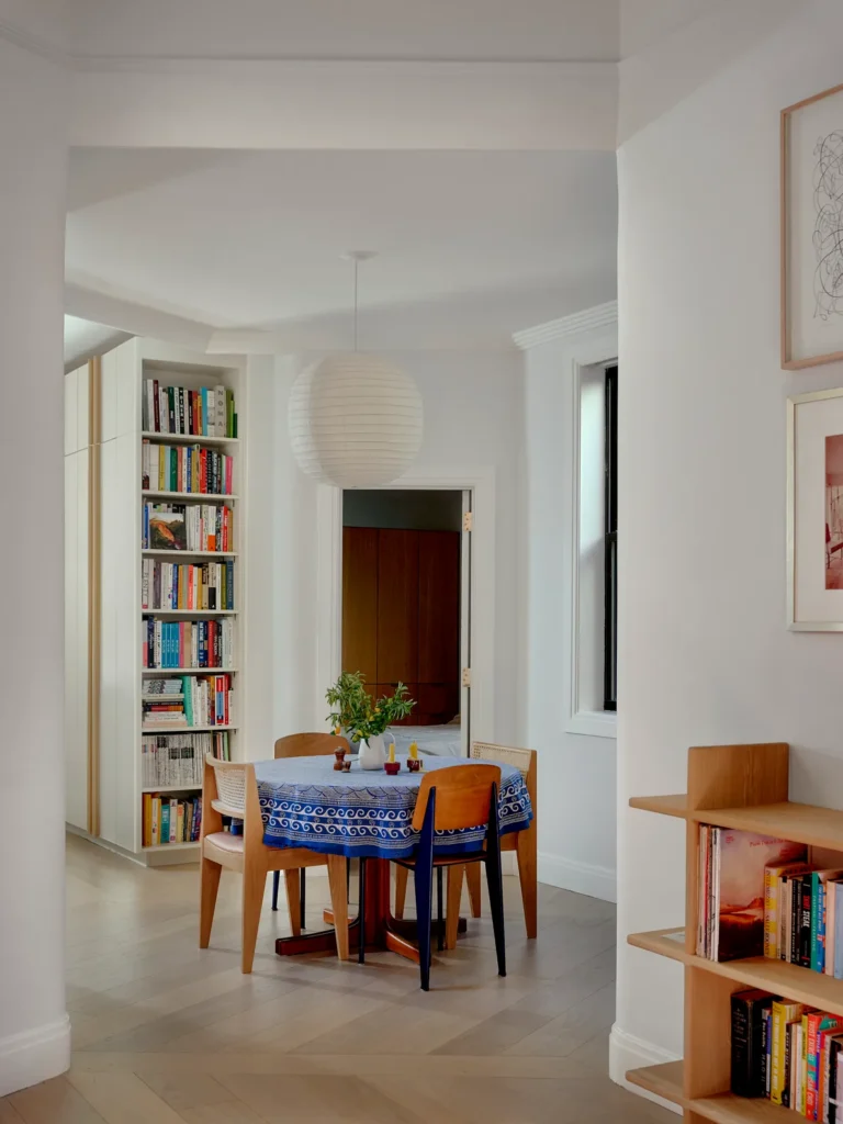 Finished art installation in Christine Muhlke's Chelsea apartment as featured in Domino Magazine